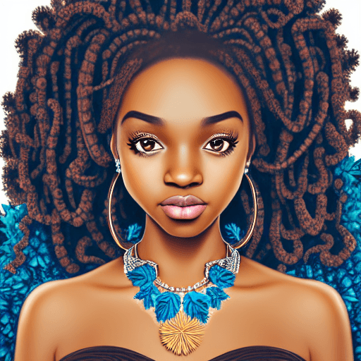 Beautiful African American Princess in Disney Princess Style · Creative ...