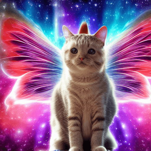 Premium Photo  Space cat in space godlike creature cosmic awe
