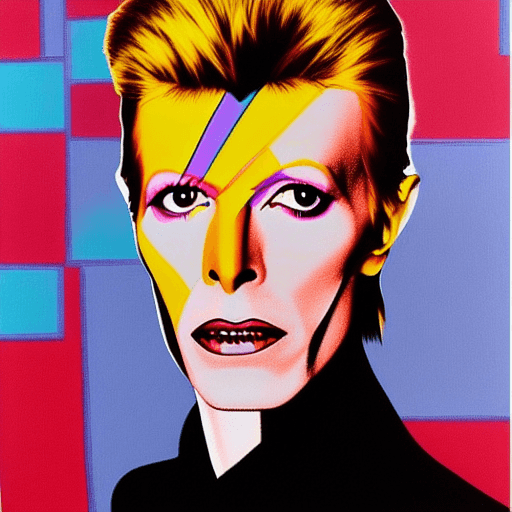 David Bowie Oil Painting by Andy Warhol · Creative Fabrica