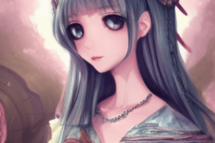 Elegant Hyperrealistic Drawing Style Tofuniisan Cute Anime Girls with  Beautiful Face and Dress · Creative Fabrica
