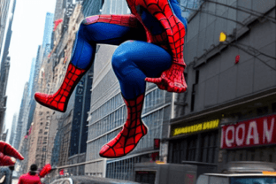 Spiderman Plane in New York · Creative Fabrica