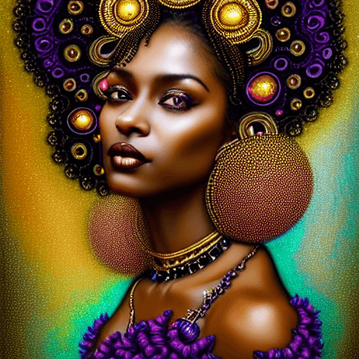 4k Brown Skin Girl with Natural Curly Hair · Creative Fabrica