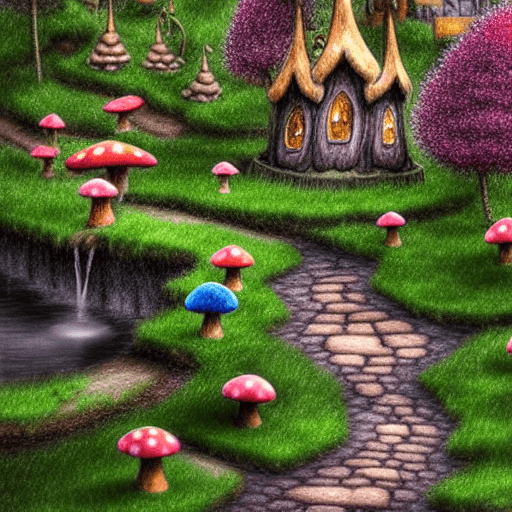Gnome Homes in a Fairy Forest 8K Coloring Book · Creative Fabrica