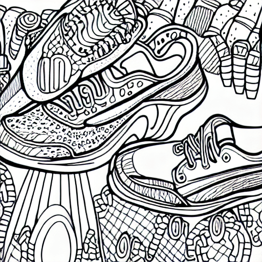 Sneaker Coloring Page · Creative Fabrica