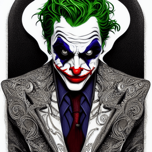 Joker Illustration Fantasy Art Style · Creative Fabrica