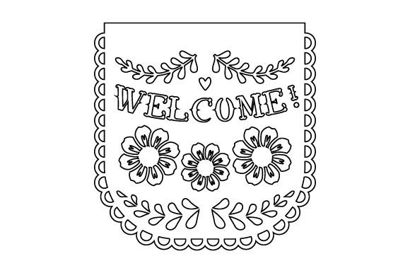 Papel Picado - Welcome! SVG Cut file by Creative Fabrica Crafts · Creative  Fabrica