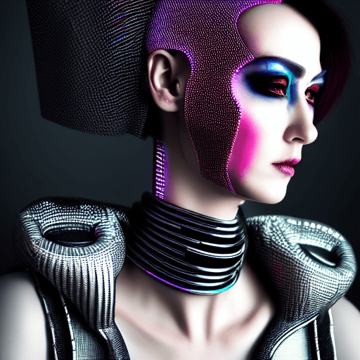 Cyberpunk Widow Photo Shoot Portrait · Creative Fabrica