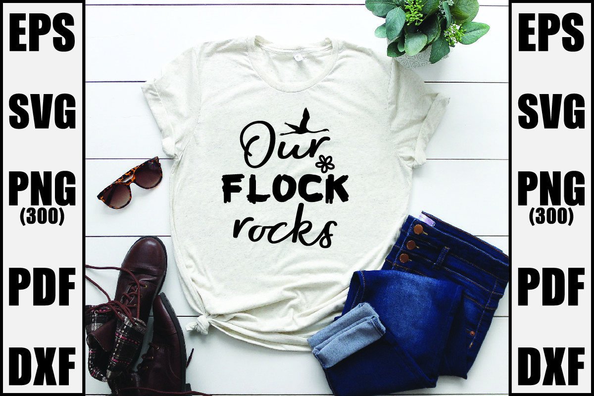 Our Flock Rocks Graphic by Vintage Designs · Creative Fabrica