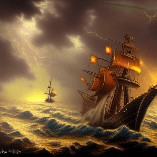 A tempestade está chegando Os piratas atacam 
