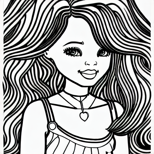 Wavy Hair Black Girls Coloring Page · Creative Fabrica