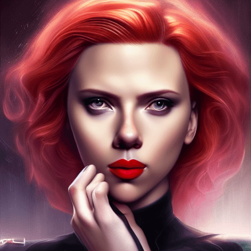 Scarlett Johansson As the Black Widow · Creative Fabrica