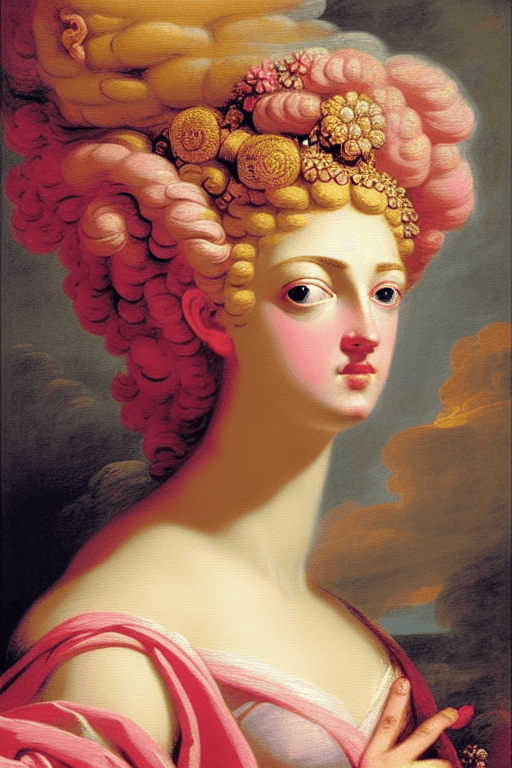Portret van Epic Goddess of Fantasy door JeanHonore Fragonard · Creative  Fabrica