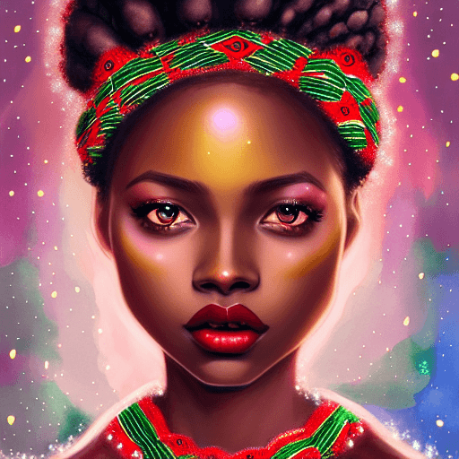 African American Princess with Big Eyes · Creative Fabrica