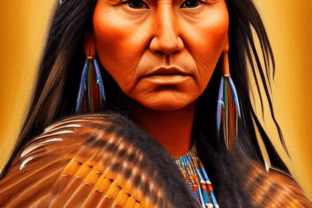 Anasazi Sky People, une peinture à l'huile numérique · Creative Fabrica