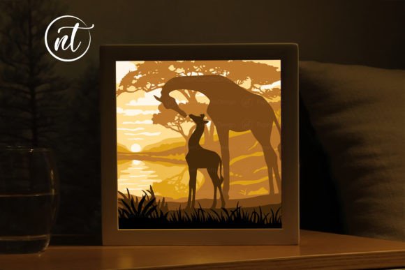 Giraffe Art Digital Download Monogram Art Initial Art 
