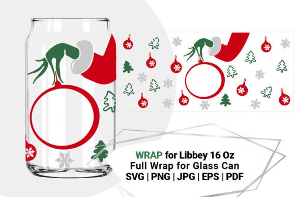 Christmas Wrap Svg for Libbey 16 Oz, Can Graphic by Bazarova · Creative  Fabrica