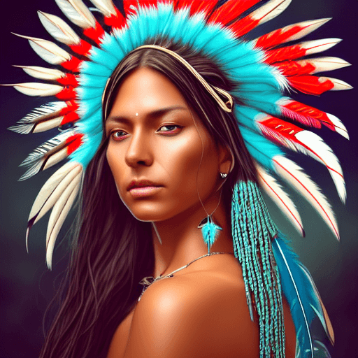 Beautiful American Indian Princess Graphic · Creative Fabrica