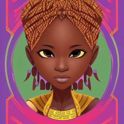 Beautiful African Girl Avatar from Wakanda · Creative Fabrica