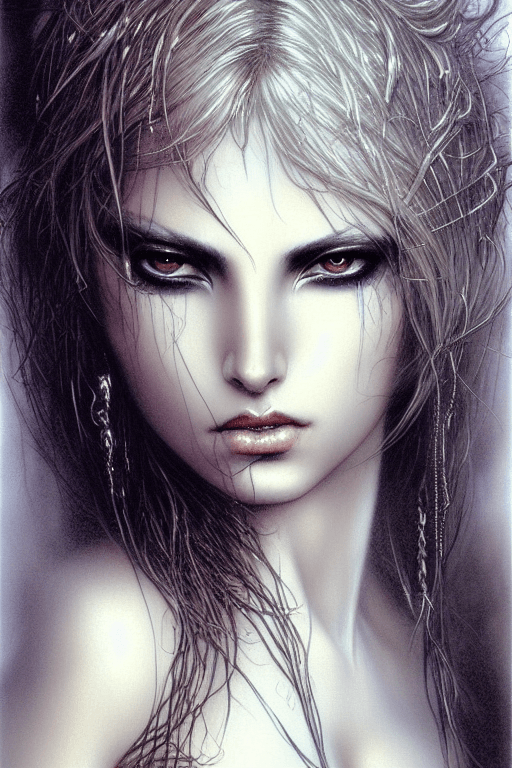 Beautiful Female Painting by Luis Royo · Creative Fabrica