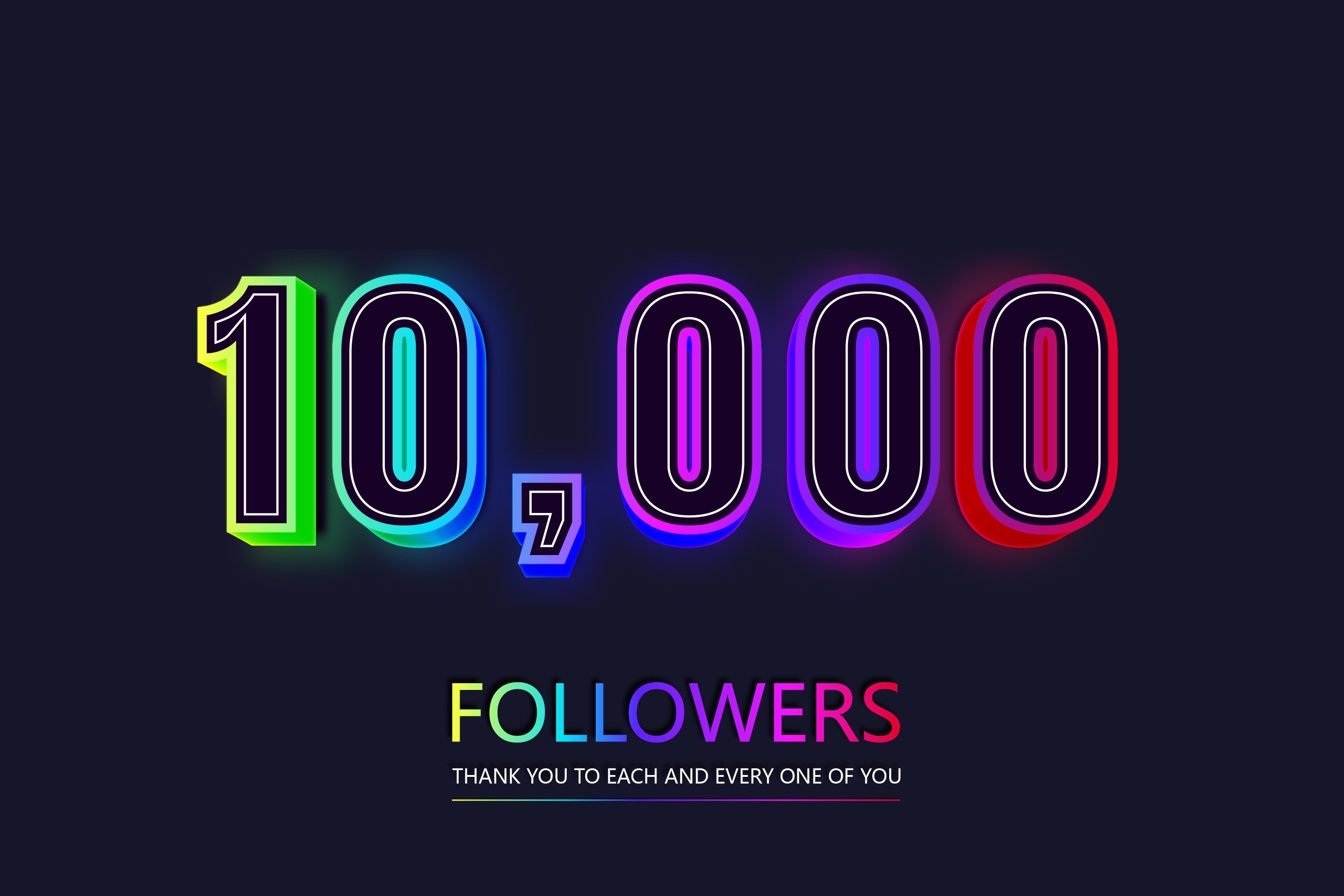 10000 Followers Celebration Template Graphic By Ju Design · Creative