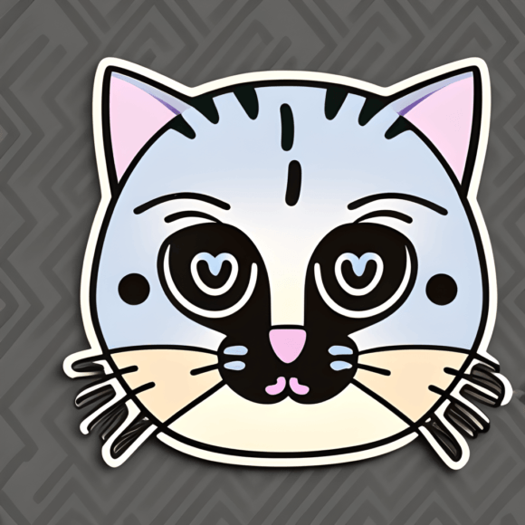 Cute Cat Sticker Transparent Printable Graphic by DigitalsHandmade ·  Creative Fabrica