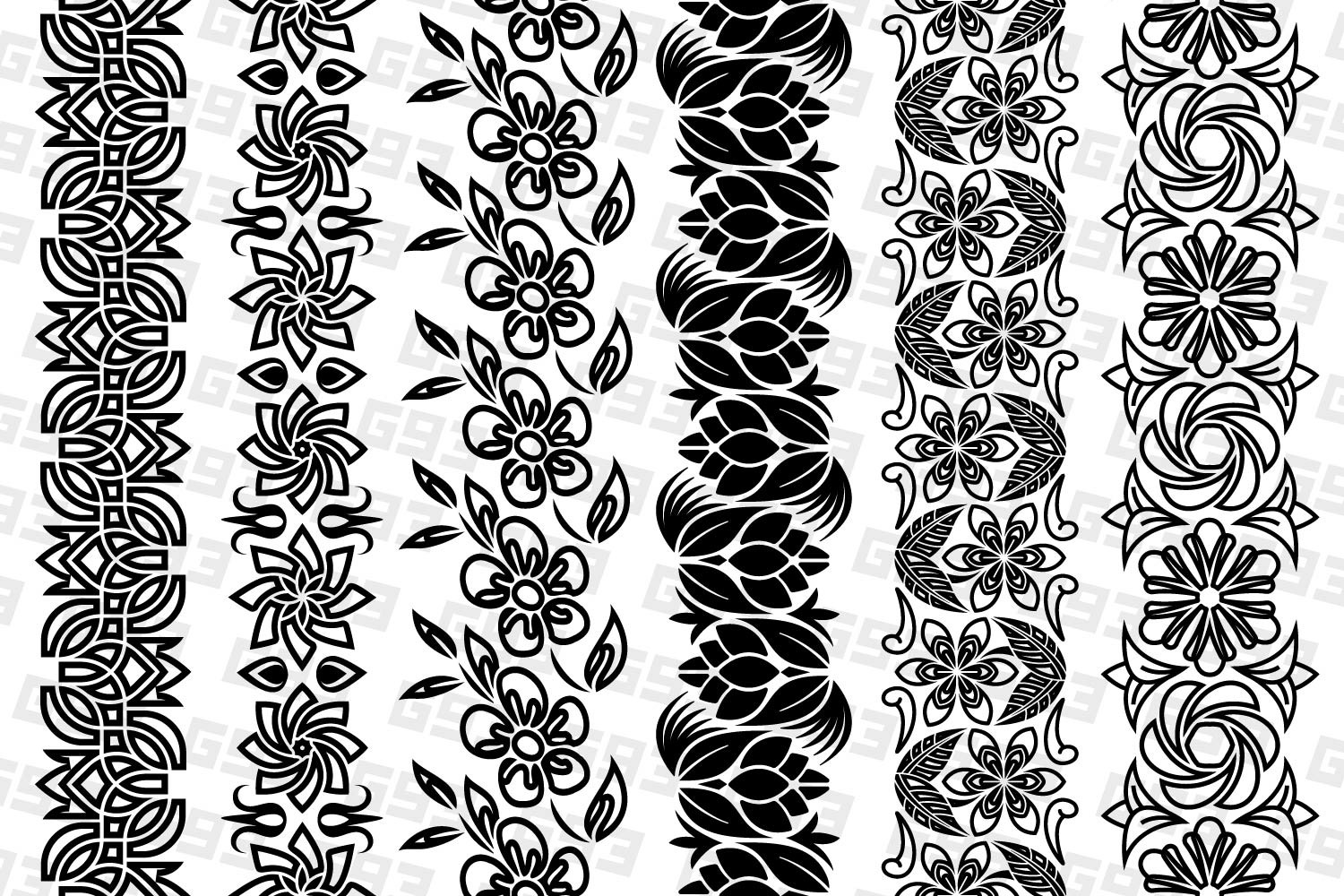 Floral Borders Graphic by G93 · Creative Fabrica