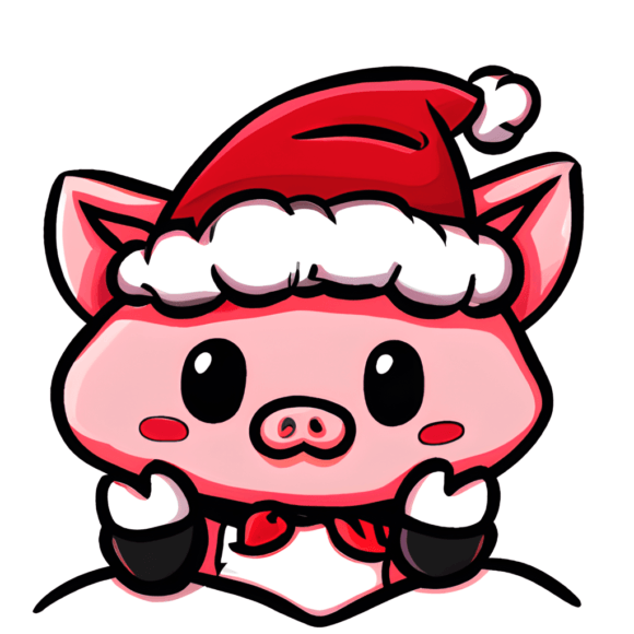Süße Schwein-Cartoon-Aufkleber · Creative Fabrica