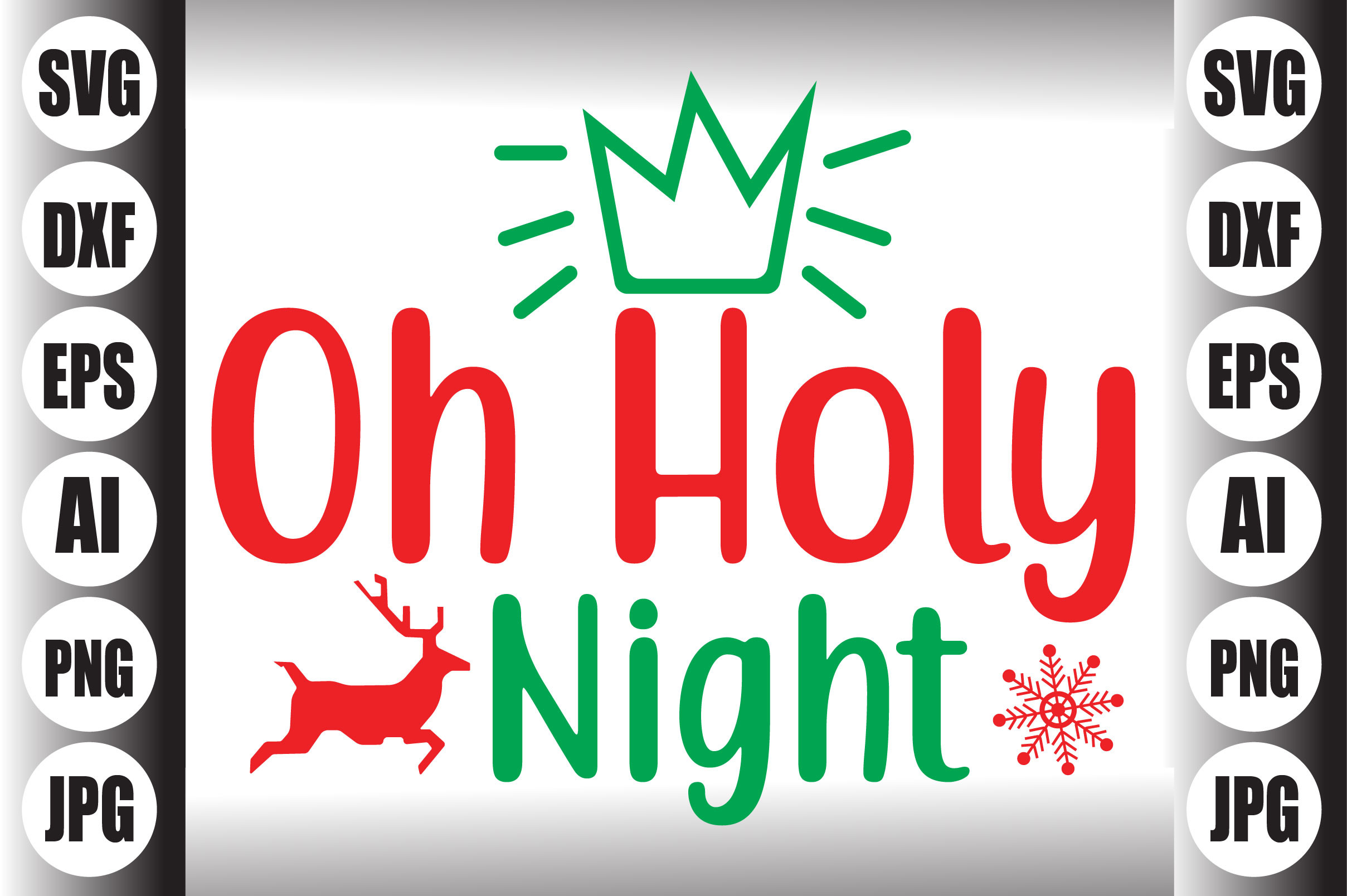 O Holy Night Christmas Home Décor Plaque - Creative Fabrica