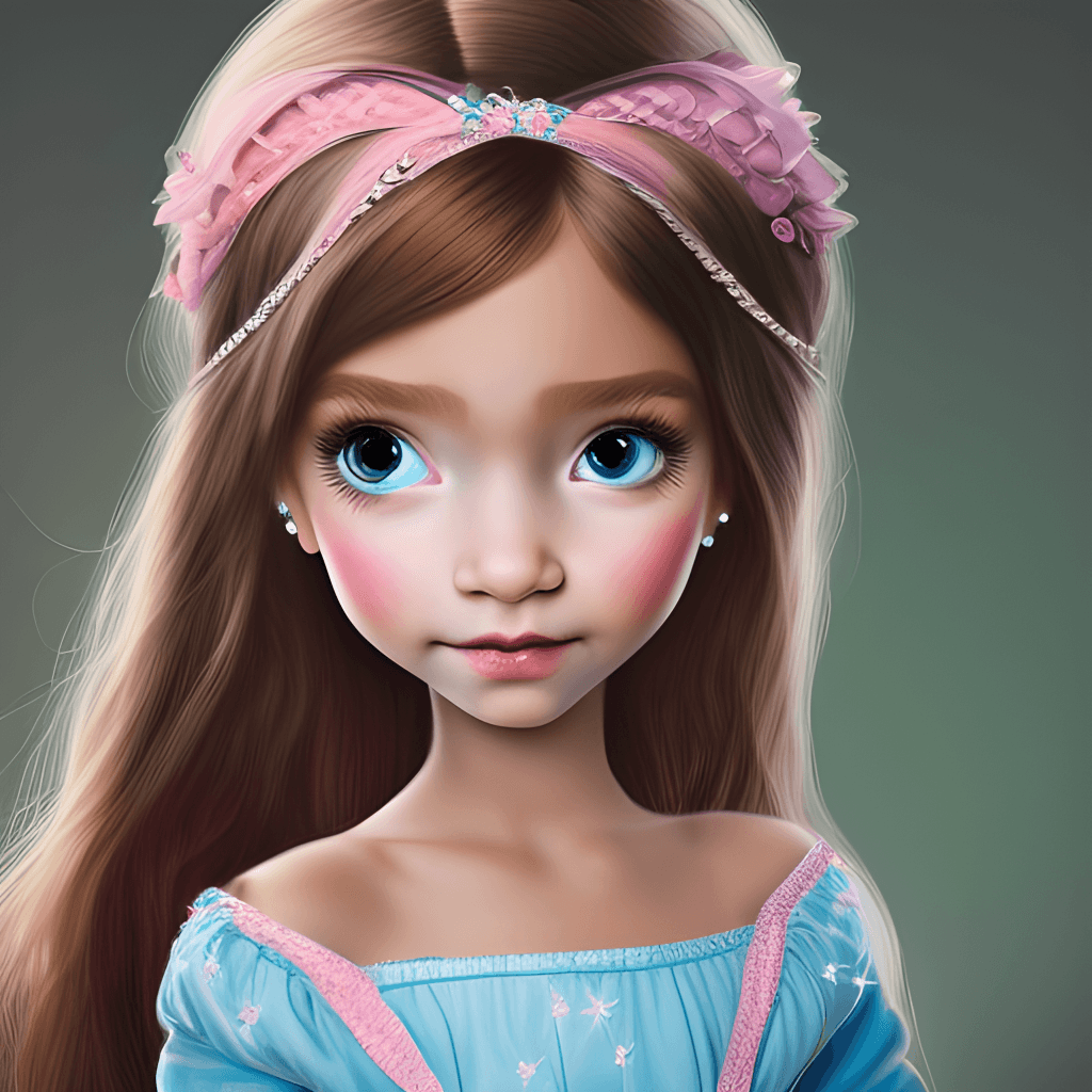 4k Adorable Disney Princess Girl Graphic · Creative Fabrica