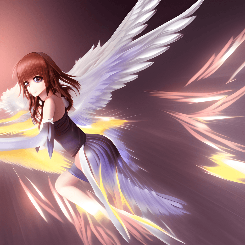 Anime Isekai Girl Flying and Fighting · Creative Fabrica