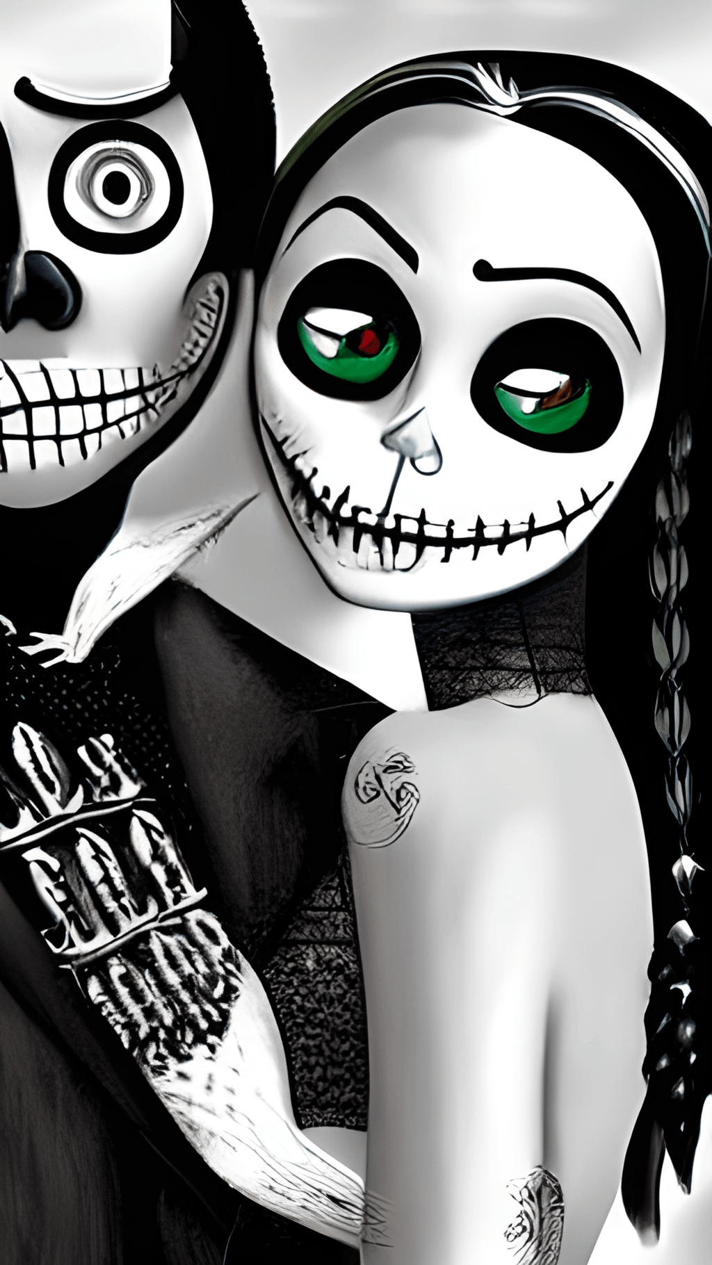 Jack Skeleton and Sally a Tim Burton Love Story · Creative Fabrica