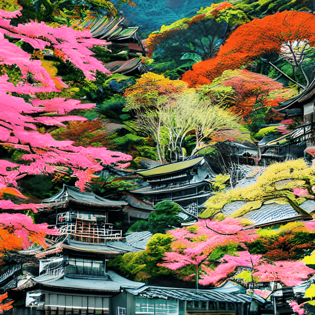 Beautiful Scenery Japan Digital Graphic · Creative Fabrica