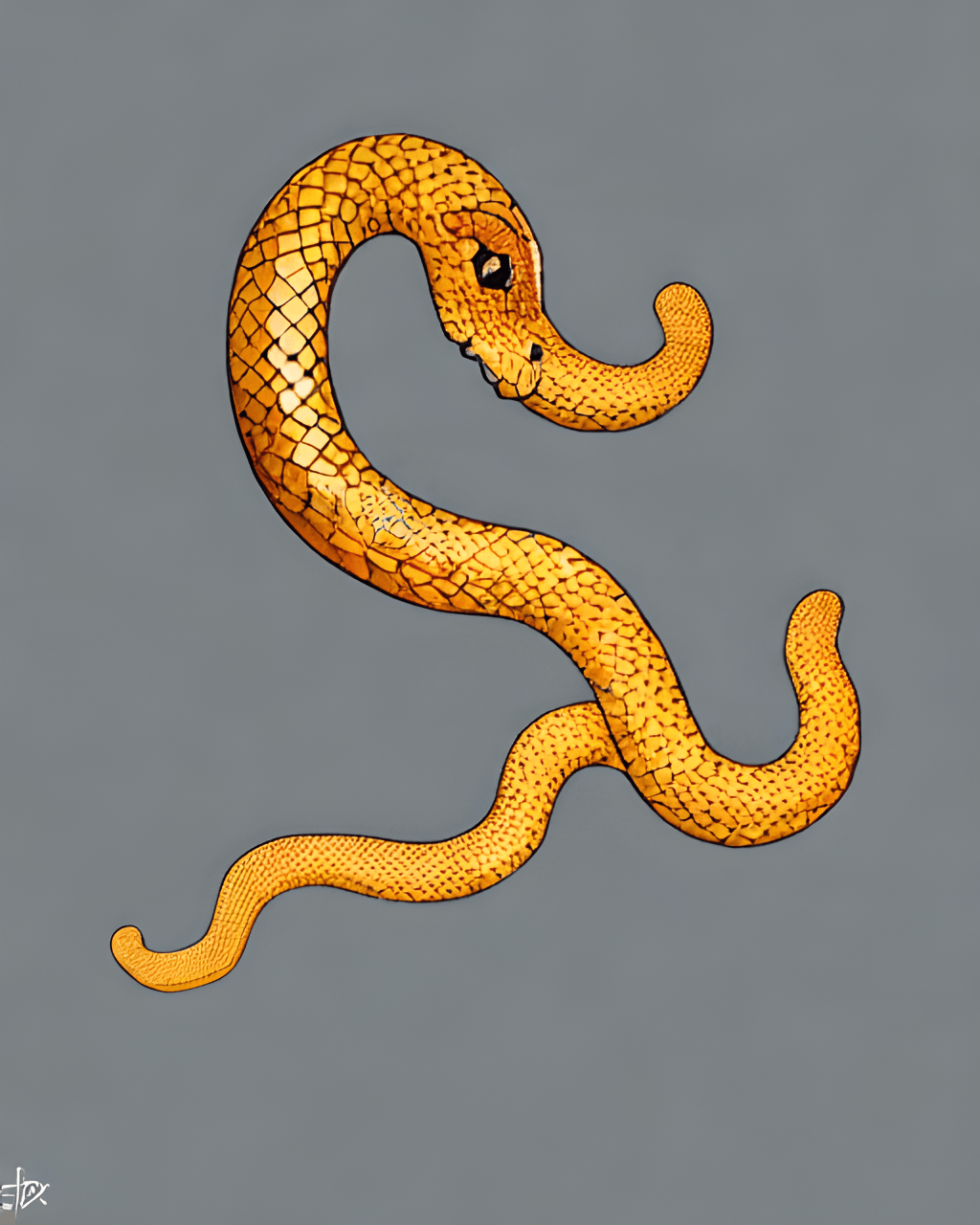 Hyper Realistic Cute Kawaii Snake Illustration · Creative Fabrica