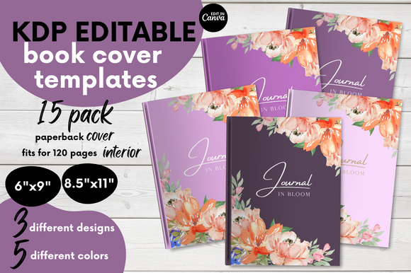 15 Book Cover Bundle Templates/Editable Graphic by Nann Digital Art ...