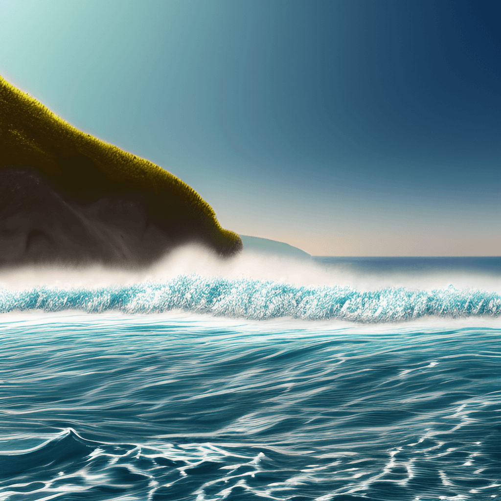 3D HD Hyper Realistic 8K Ocean Waves Coastline · Creative Fabrica