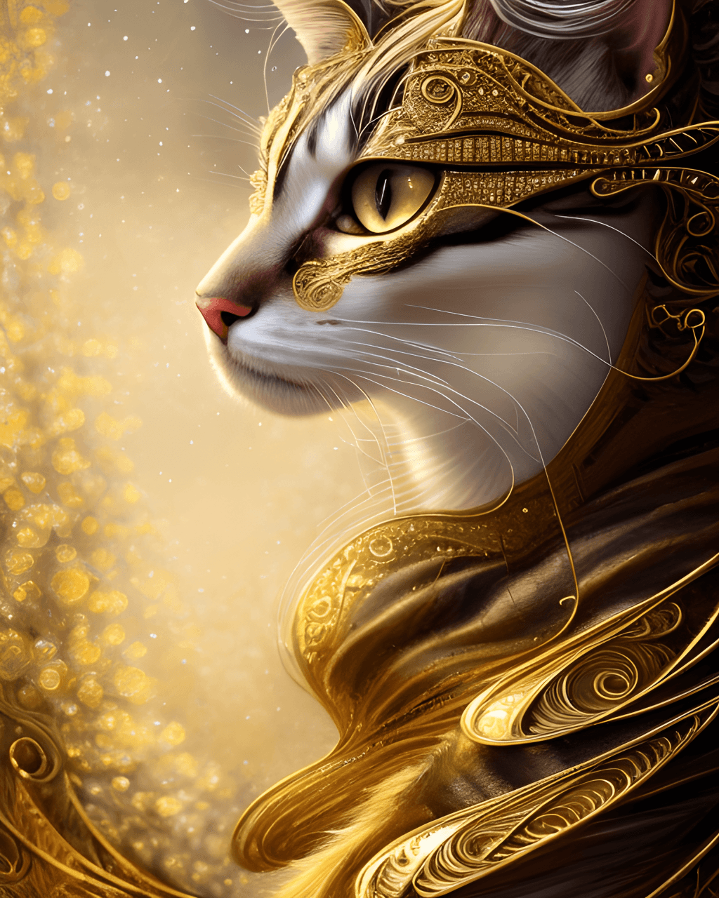 Beautiful Warrior Cat Graphic · Creative Fabrica