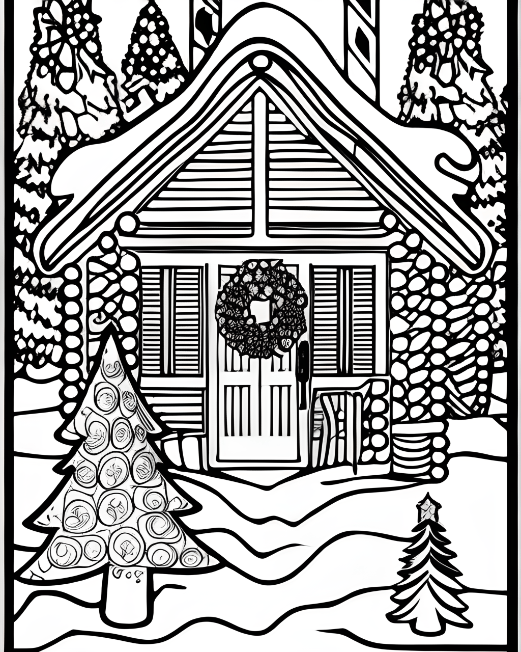 christmas window coloring pages
