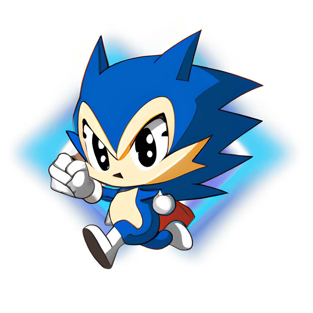 Desenho para colorir de Sonic the Hedgehog Smiling · Creative Fabrica