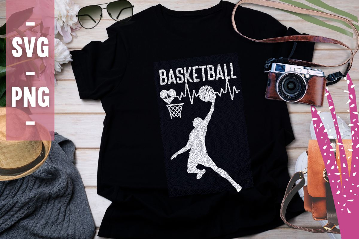 Basketball Heartbeat Svg Graphic by W2 · Creative Fabrica
