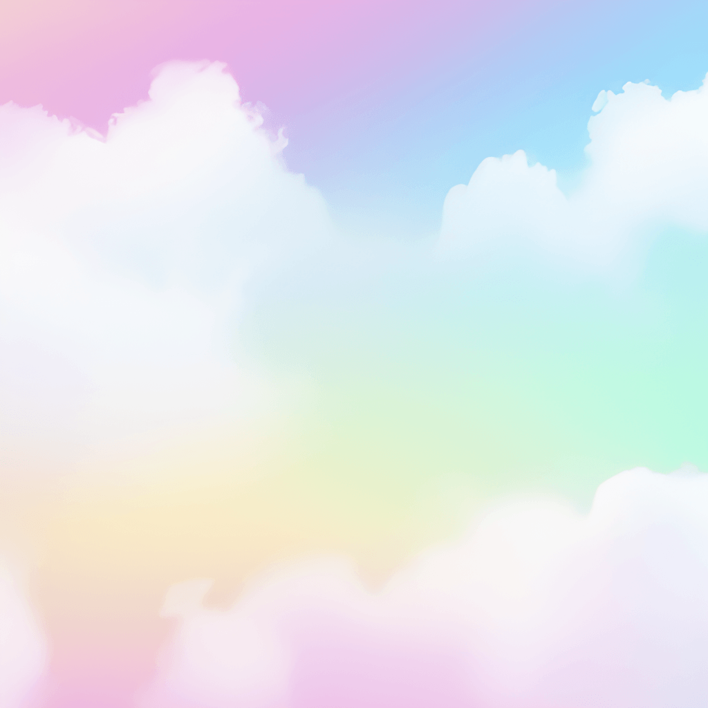 Rainbow Pastel Cotton Candy Cloud Formation · Creative Fabrica