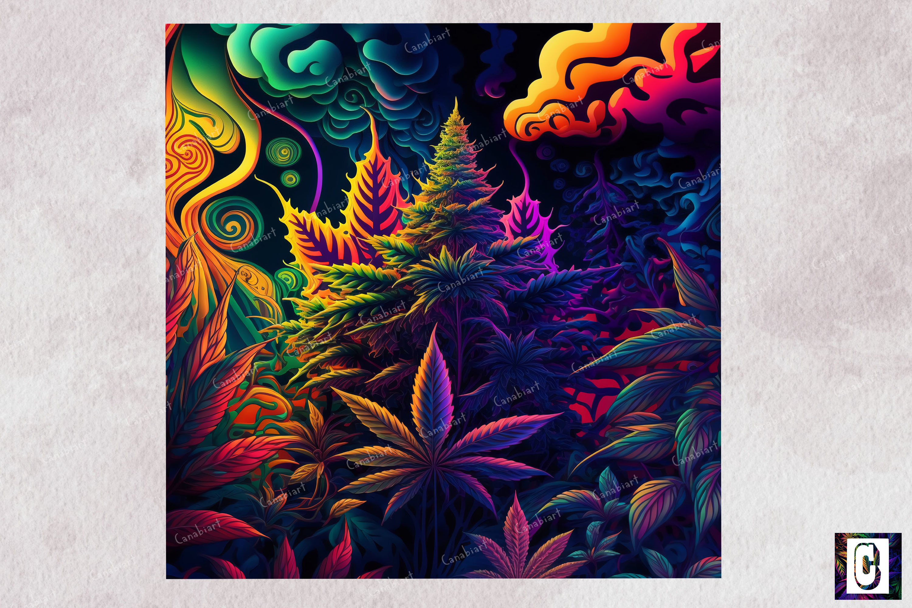 cool trippy weed backgrounds