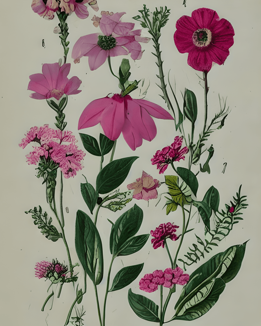 Vintage Small Flowers Botanical Illustration · Creative Fabrica