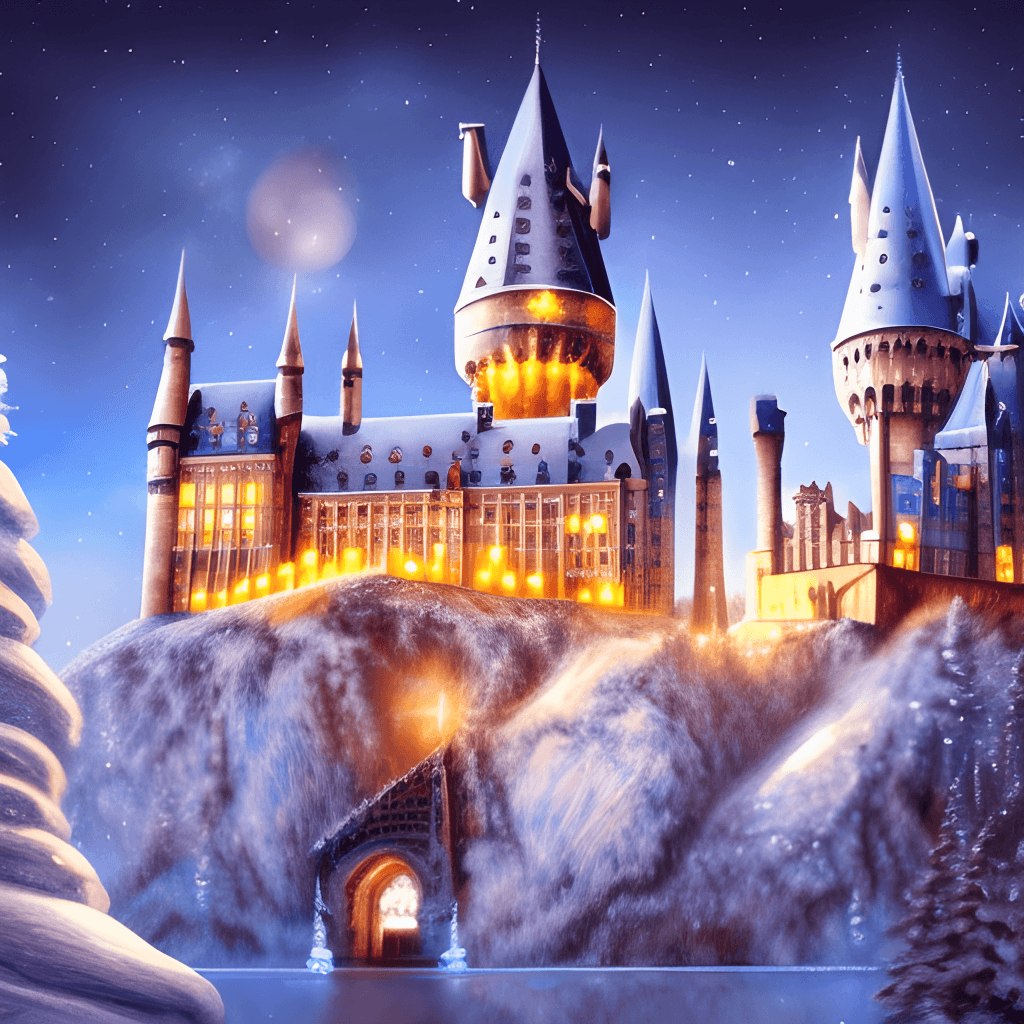 Hogwarts Castle Hanukkah Digital Painting · Creative Fabrica