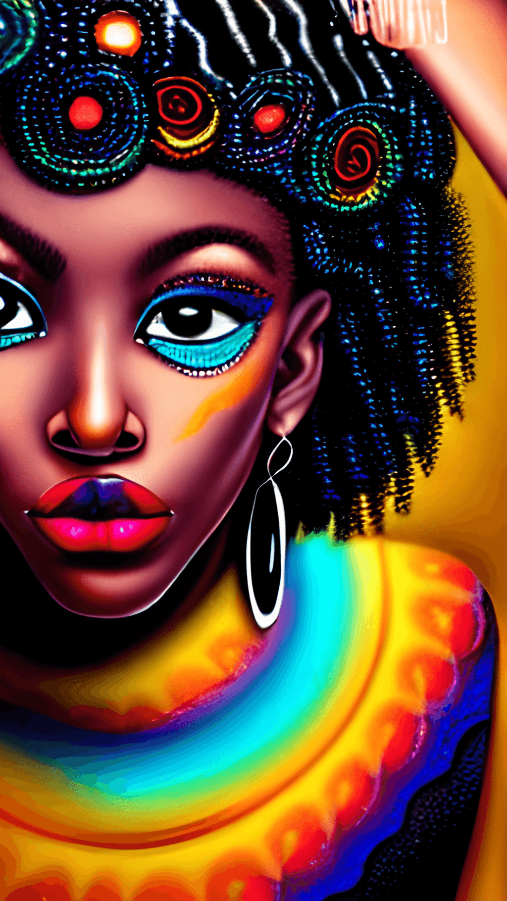 Metaphysical Dark Melanin Magic African American Woman Graphic ...