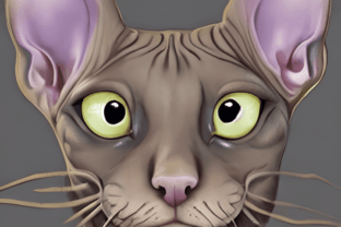 Angry Gray Sphynx Cat Meme Grumpy Sticker · Creative Fabrica