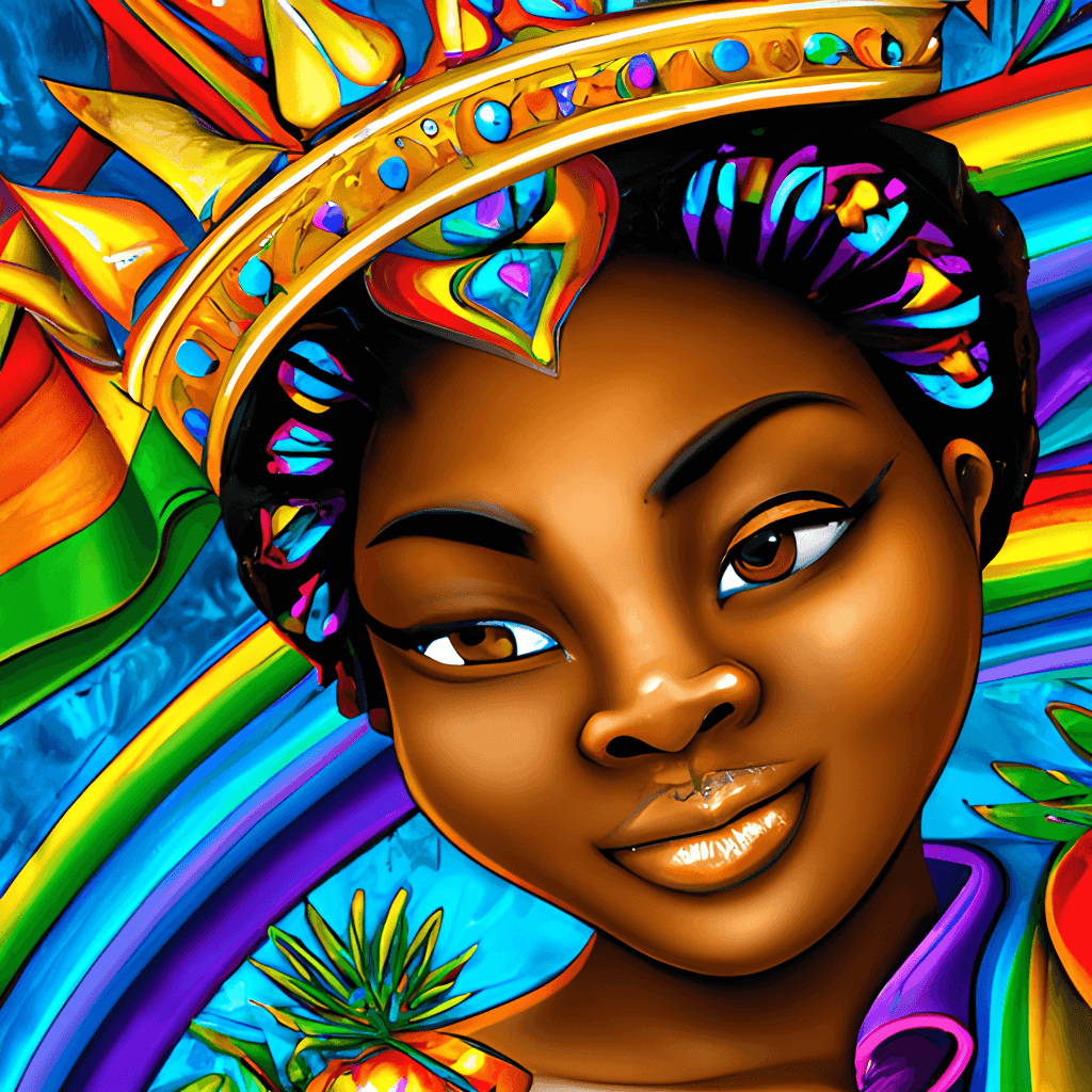 African American Princess Graphic · Creative Fabrica