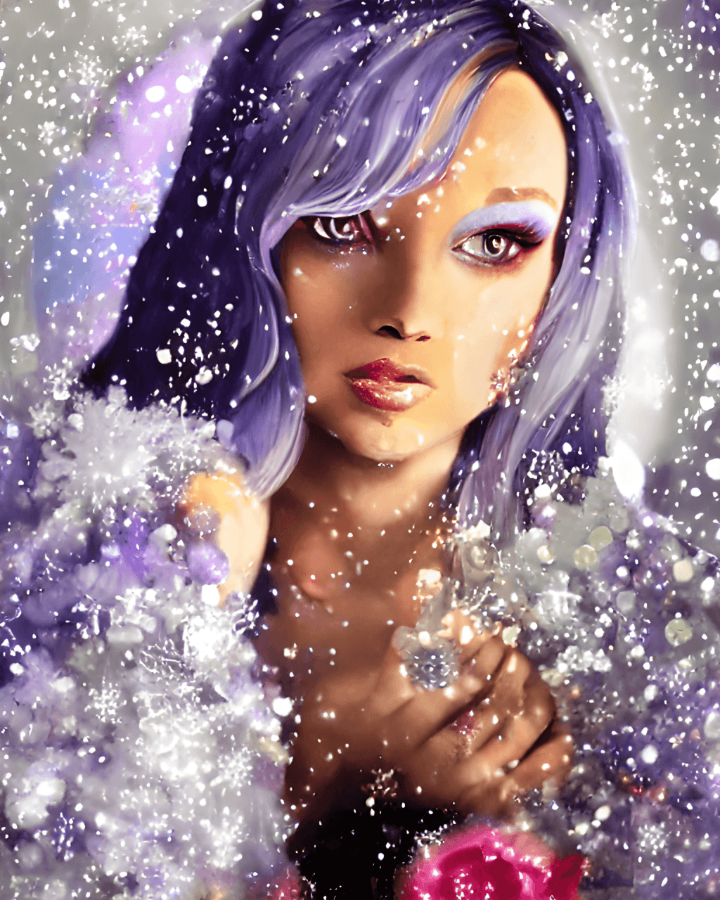 Glitter Snow Goddess Graphic · Creative Fabrica