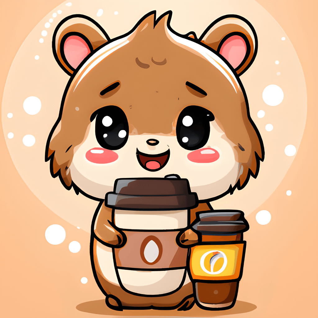 Cute Adorable Kawaii Chibi Quokka with Coffee Cartoon Illustration ...