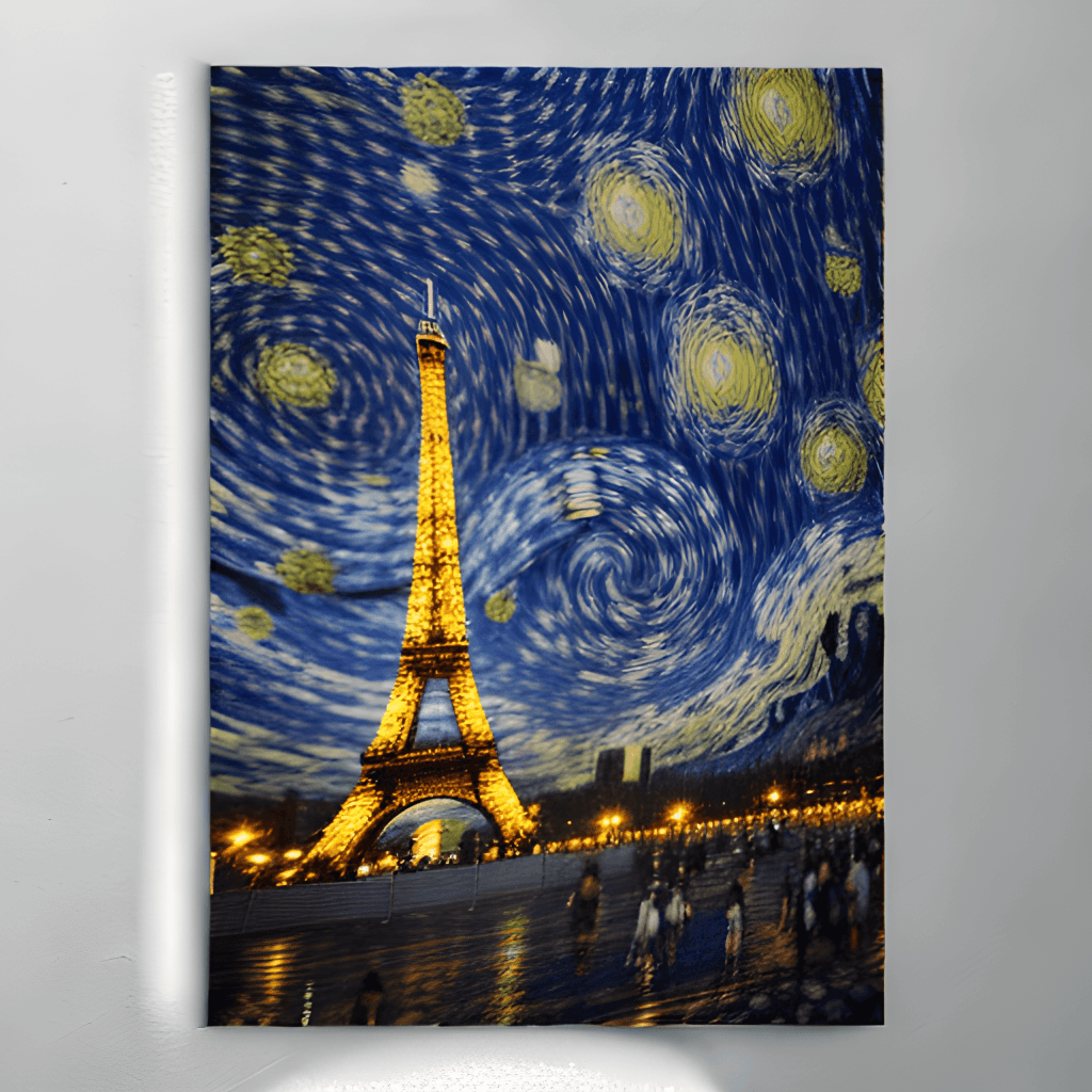 Glorious Glowing Firefly Background with Starry Night and Eiffel Tower ...