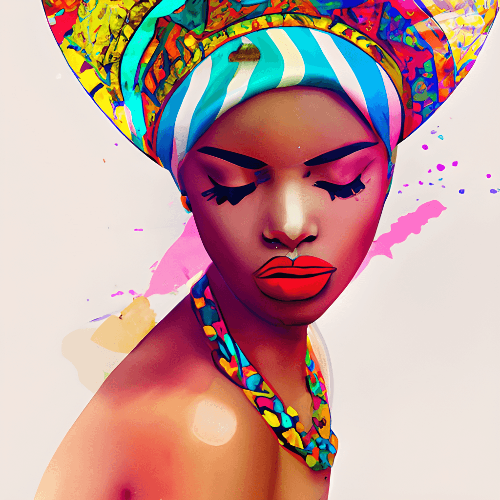 Beautiful African PinUp Girl Graphic · Creative Fabrica